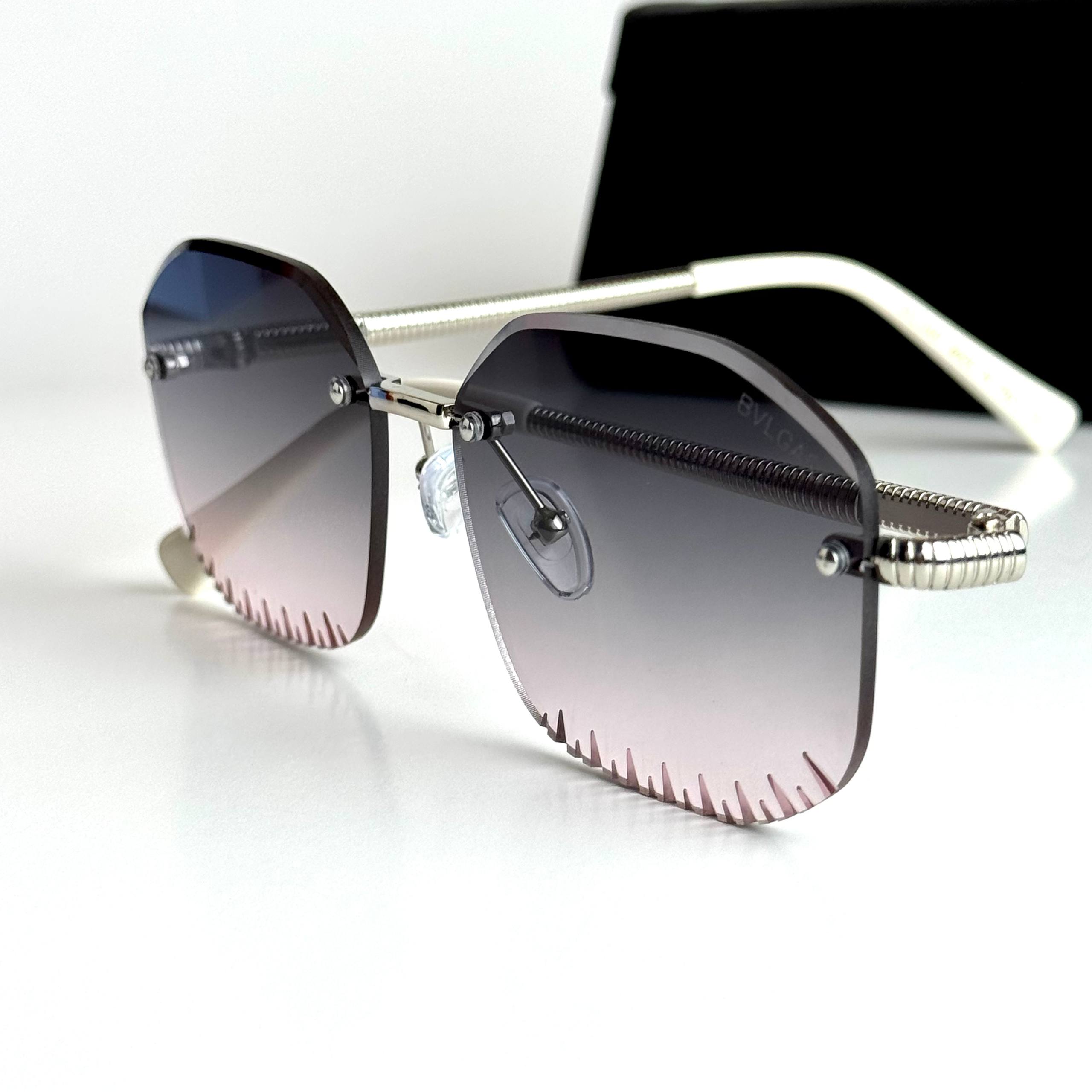 Bvlgari Rimless BV8254 Silver Pink Gradient Sunglasses Side View Lebanon - ChronoVault