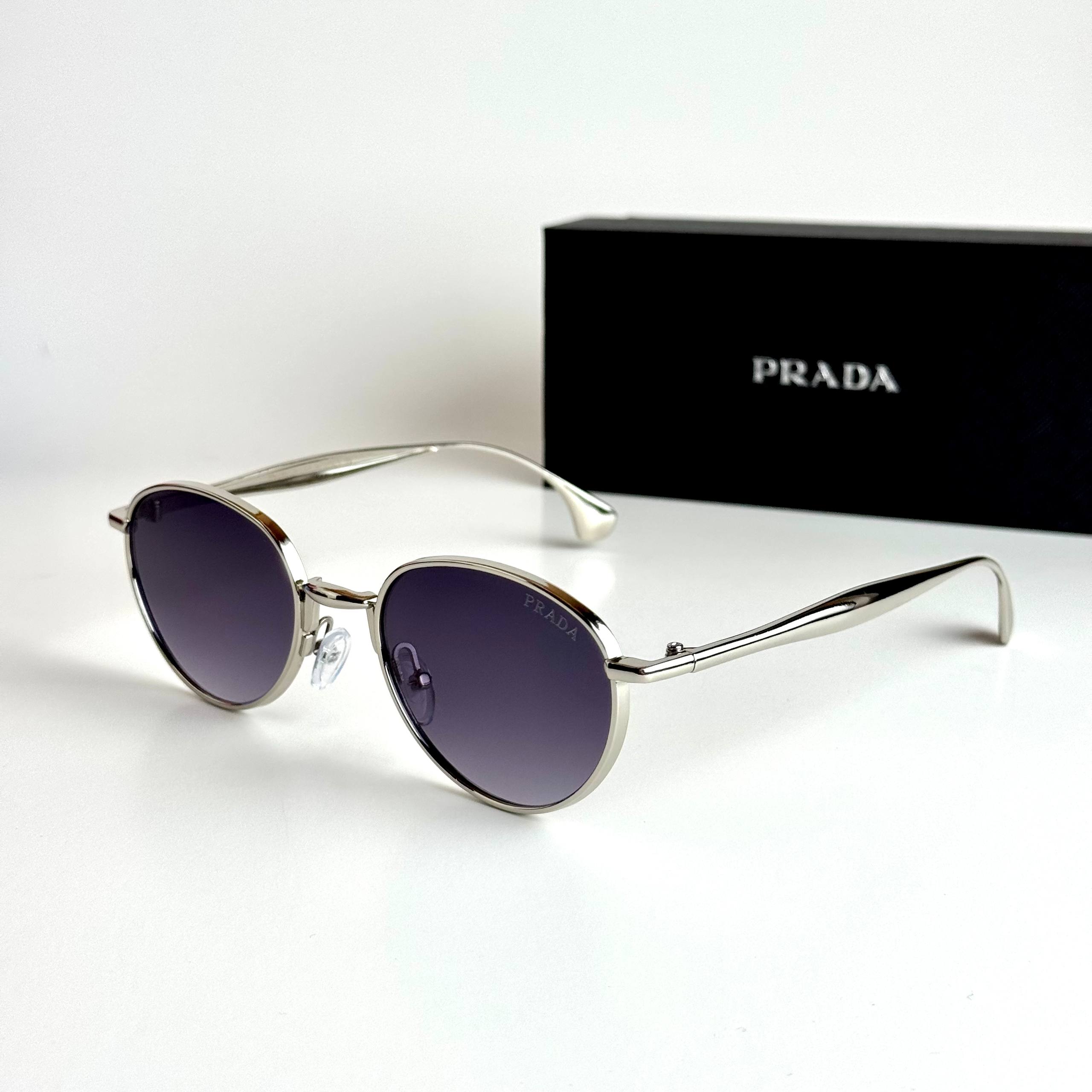 Prada Round SPR57Y Silver Violet Gradient Sunglasses Lebanon - ChronoVault