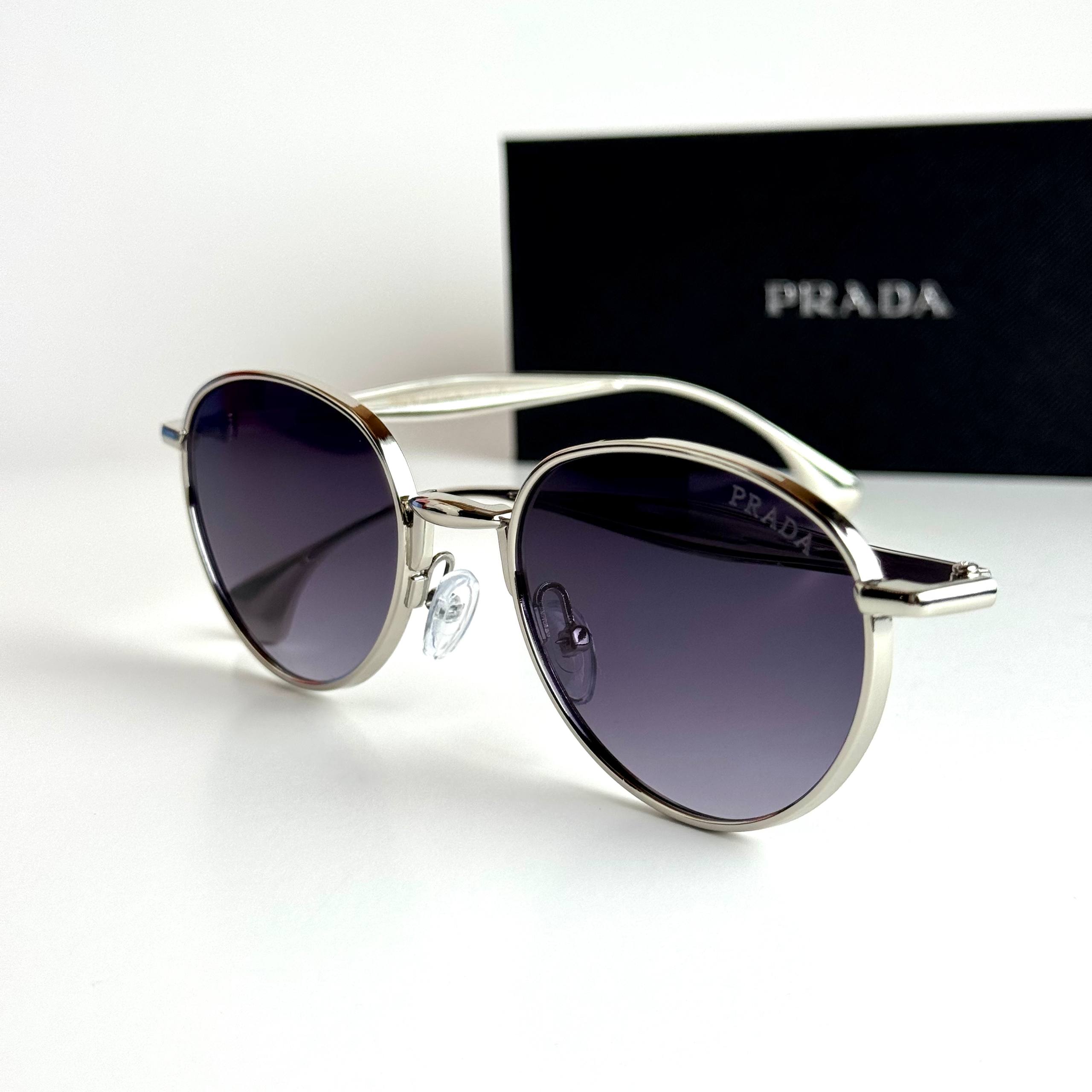 Prada Round SPR57Y Silver Violet Gradient Sunglasses Lifestyle Lebanon - ChronoVault