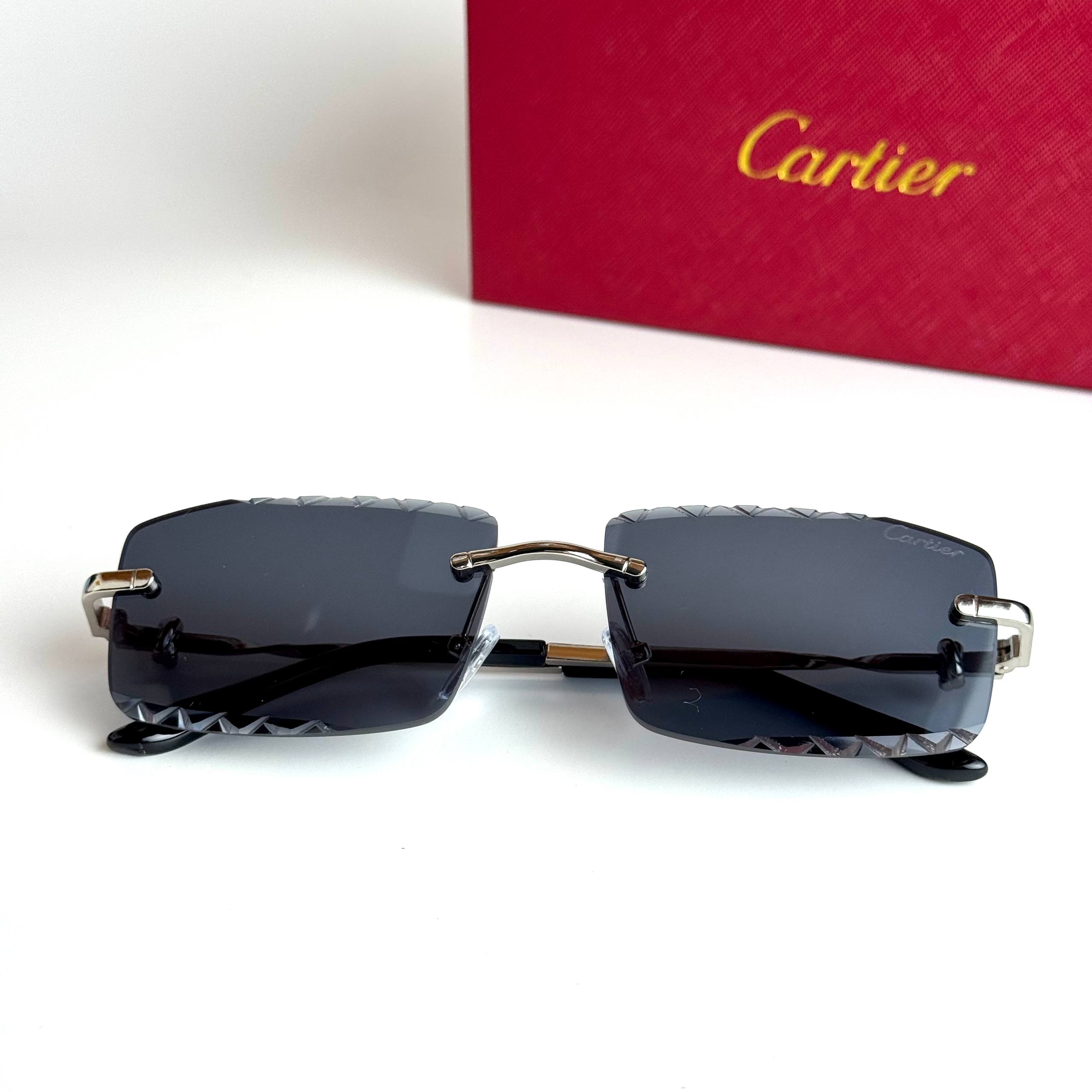 Cartier Rimless CT0425S Silver Black Sunglasses Side View Lebanon - ChronoVault