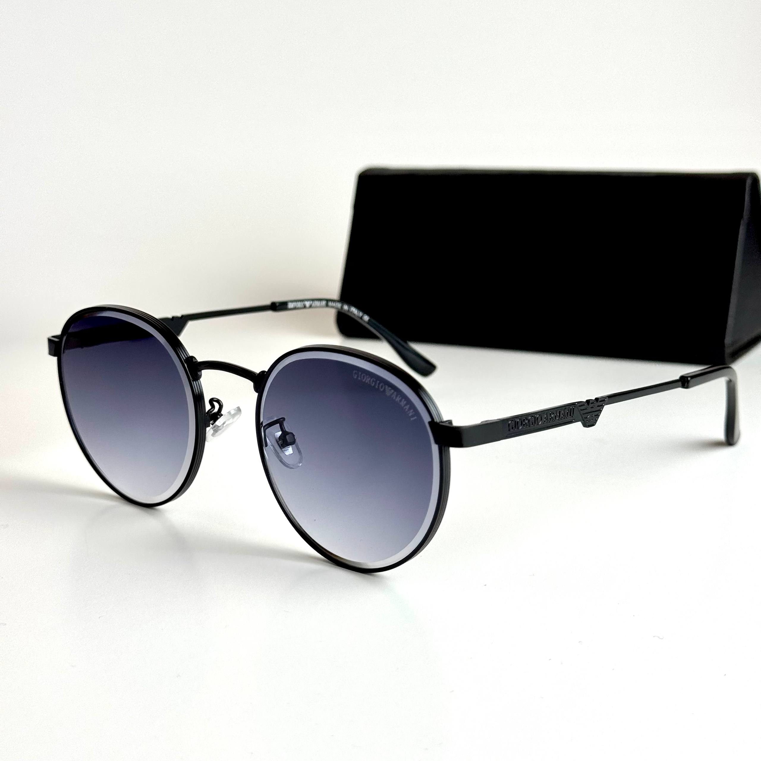 Giorgio Armani Round GA2157 Matte Black Grey Sunglasses Lebanon - ChronoVault