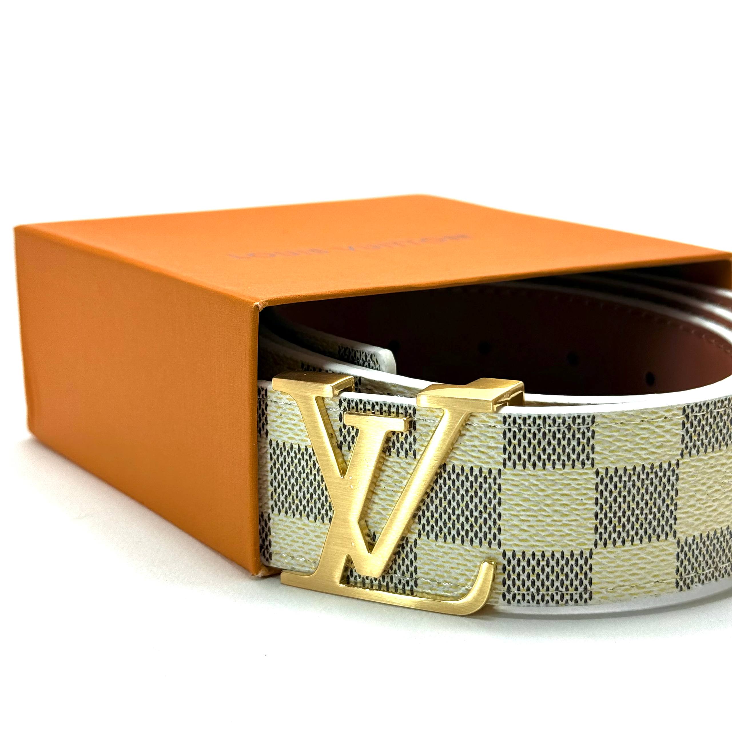 Louis Vuitton Canvas Belt - Gold Grey
