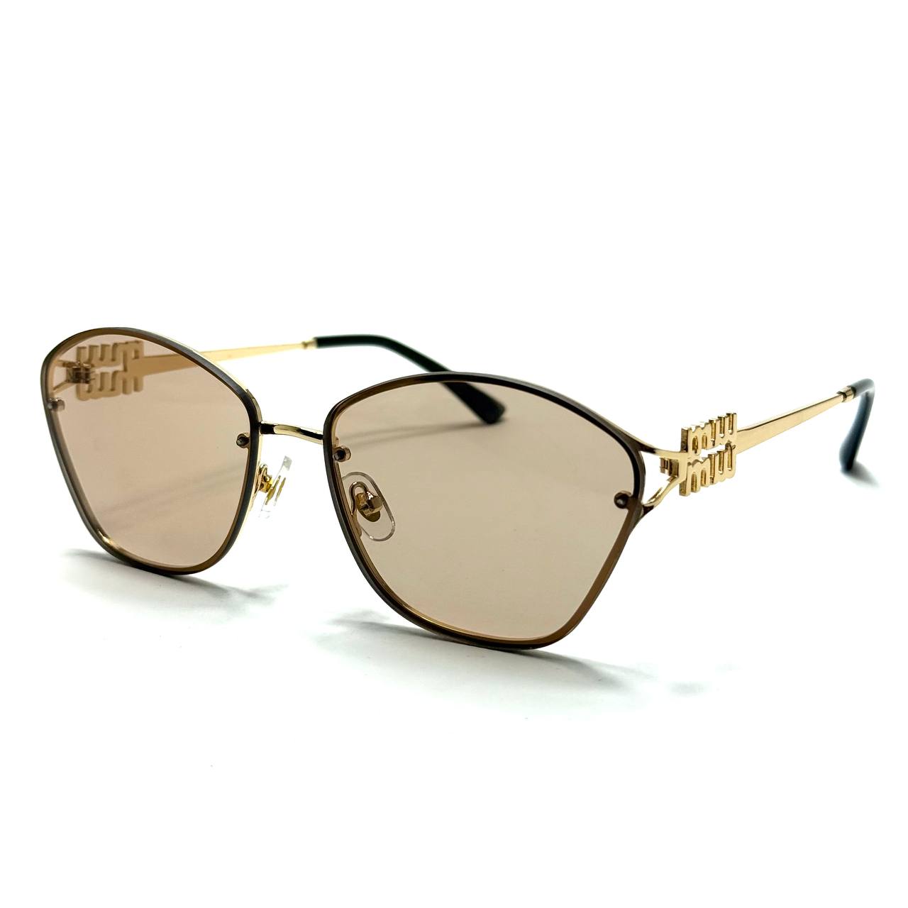 Miu Miu Cat-Eye Metal Gold Champagne Bronze Sunglasses Lebanon – ChronoVault