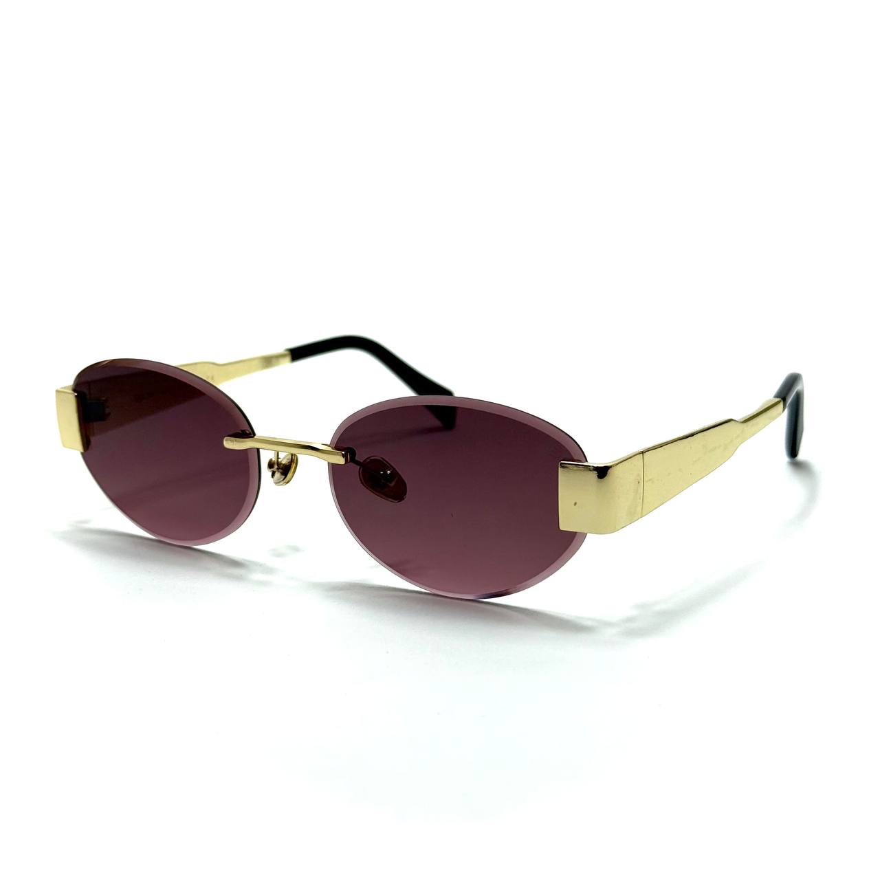 Céline Oval Sunglasses – Gold/ Purple