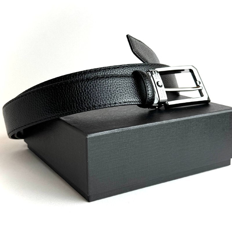 Montblanc Classic Belt – Silver Black Lebanon - ChronoVault