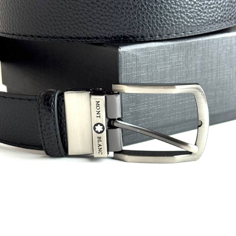 Montblanc Classic Belt – Black Gunmetal Lebanon - ChronoVault