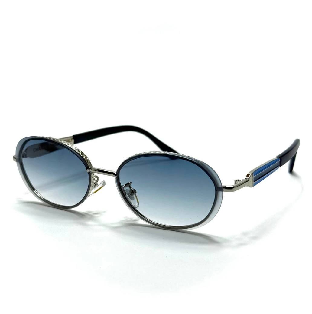 Chanel Oval – Silver / Blue Gradient