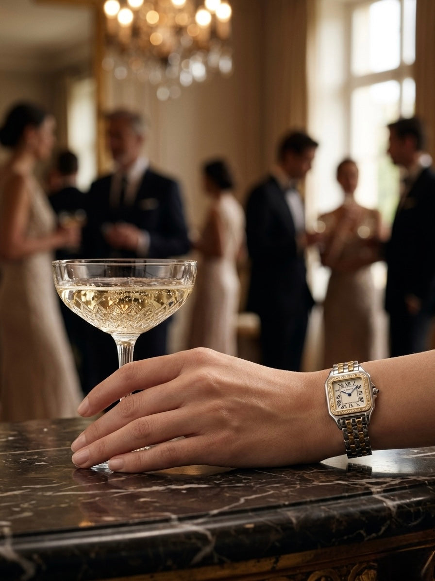 Panthère de Cartier – Gold & Steel with Diamond Bezel and White Sunray Dial