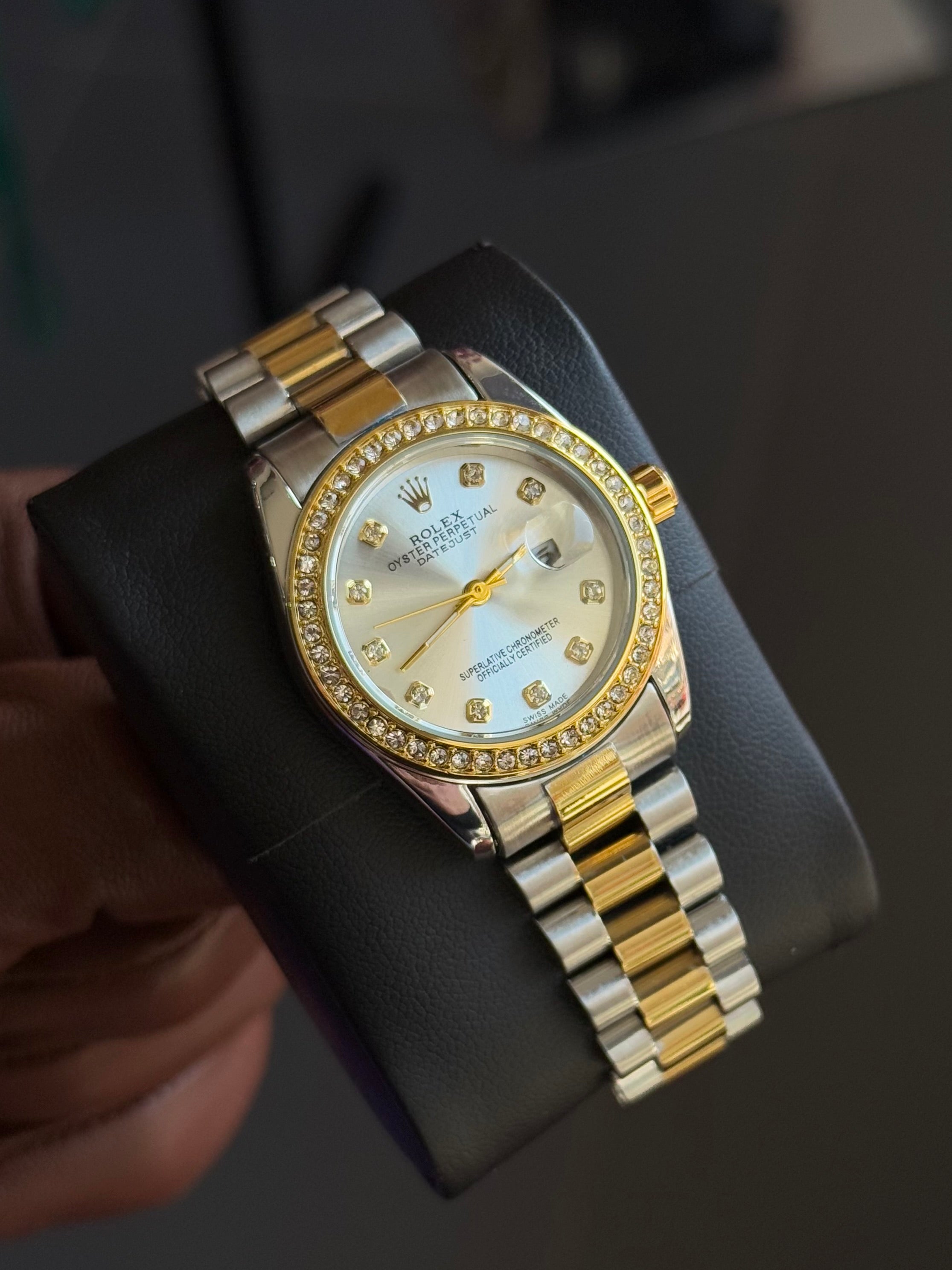 Rolex Oyster Perpetual Datejust 31mm – Two-Tone / Pink Diamond Dial (For Her )