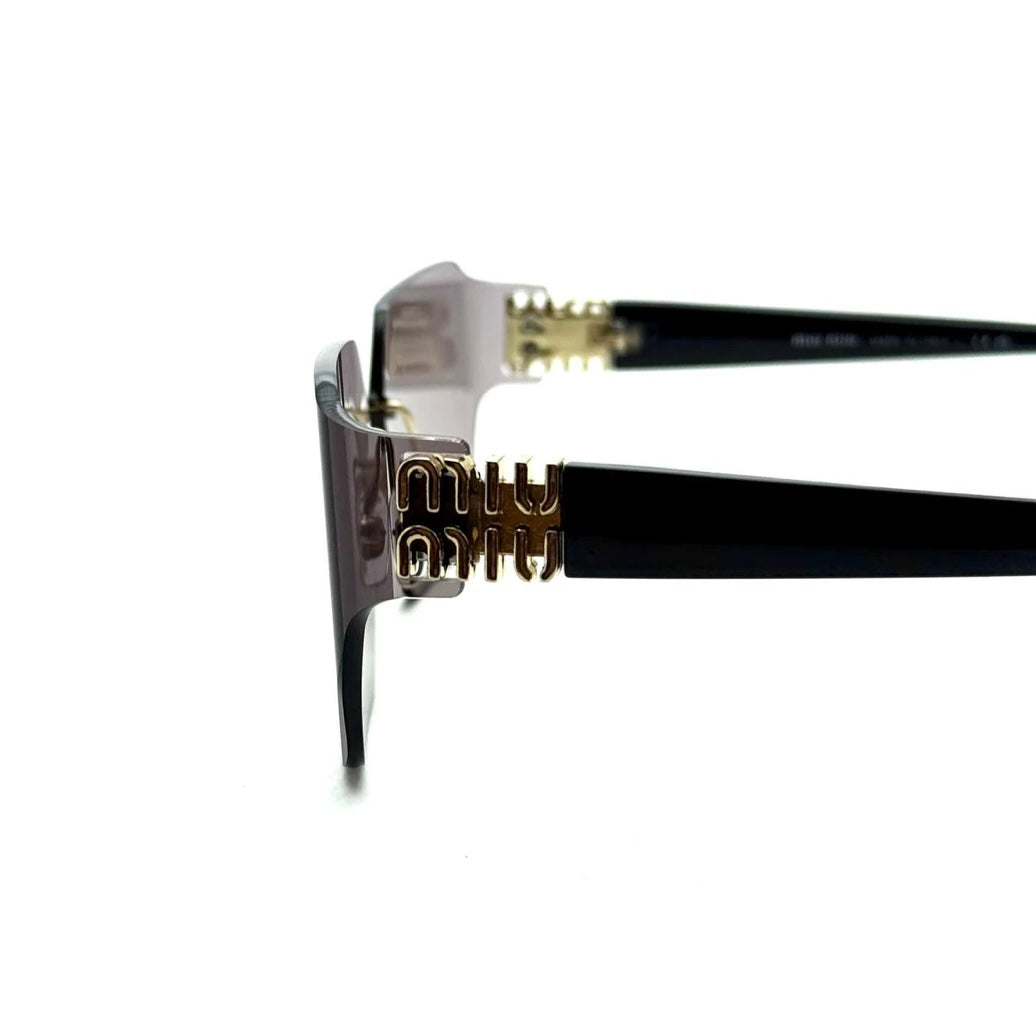 Miu Miu MU 04RS Rimless Oversized Sunglasses – Gradient Grey