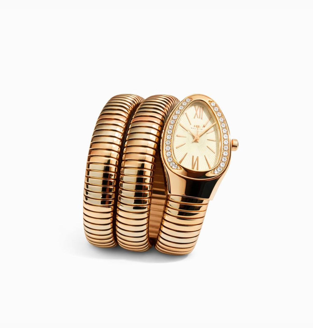 BVLGARI Serpenti Tubogas Watch – Two-Tone Rose Gold / White Bezel