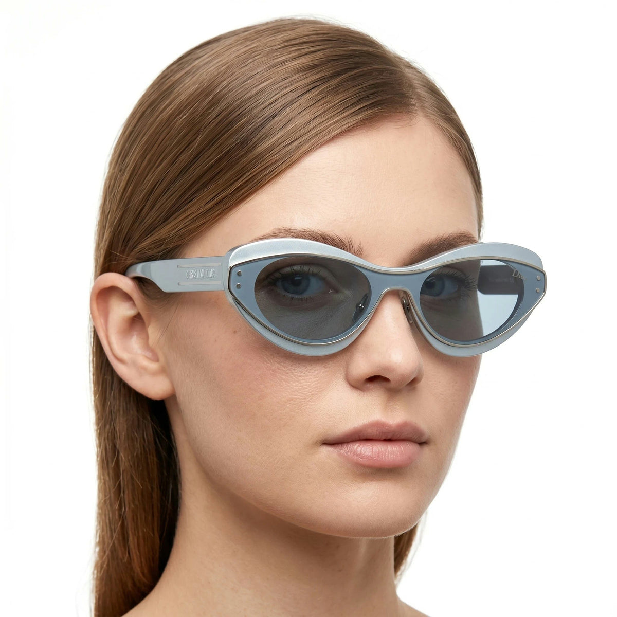 Dior Velocity Silver White Sunglasses Side View Lebanon – ChronoVault