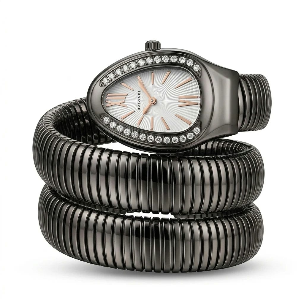 Bvlgari Serpenti Tubogas Gunmetal White Women's Watch Lebanon