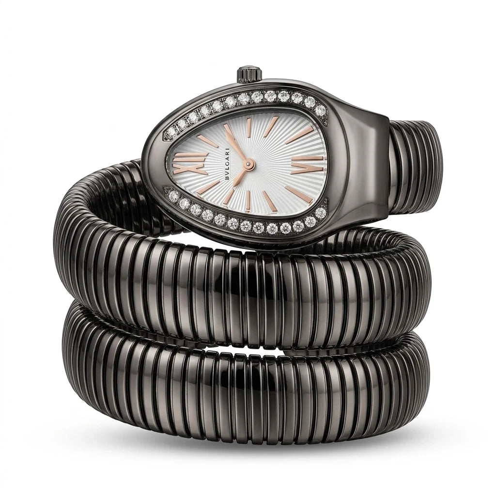Bvlgari Serpenti Tubogas Gunmetal White Women's Watch Lebanon