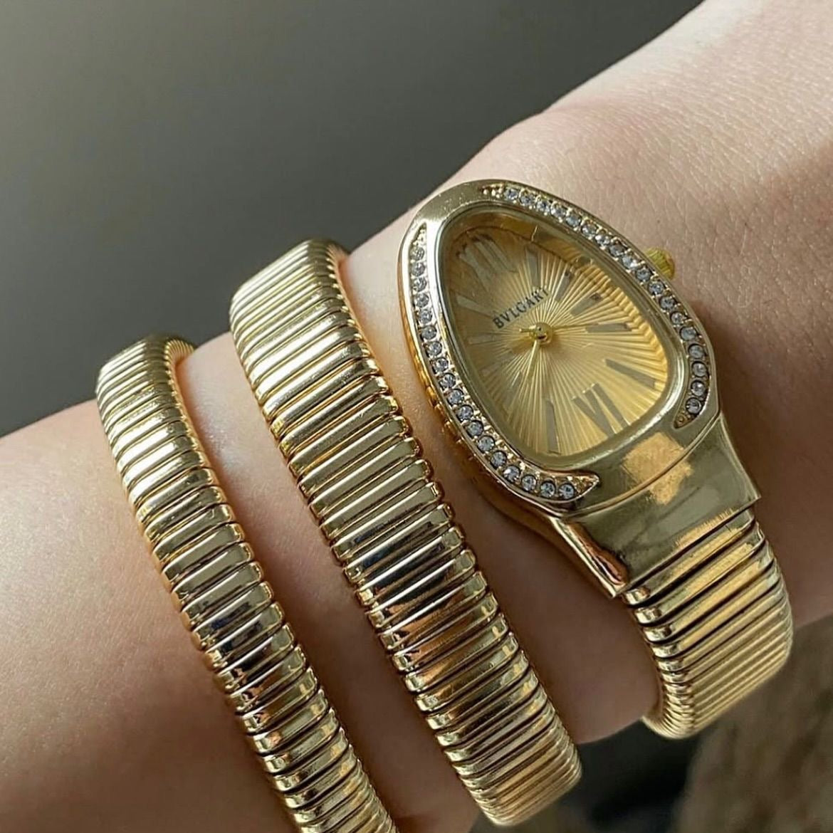 BVLGARI Serpenti Tubogas Watch - Full Gold