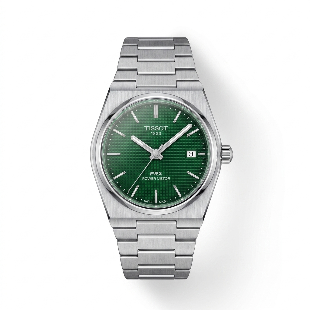 Tissot PRX Powermatic 80 Silver Olive Green Dial Men Watch Front View Lebanon - ChronoVault