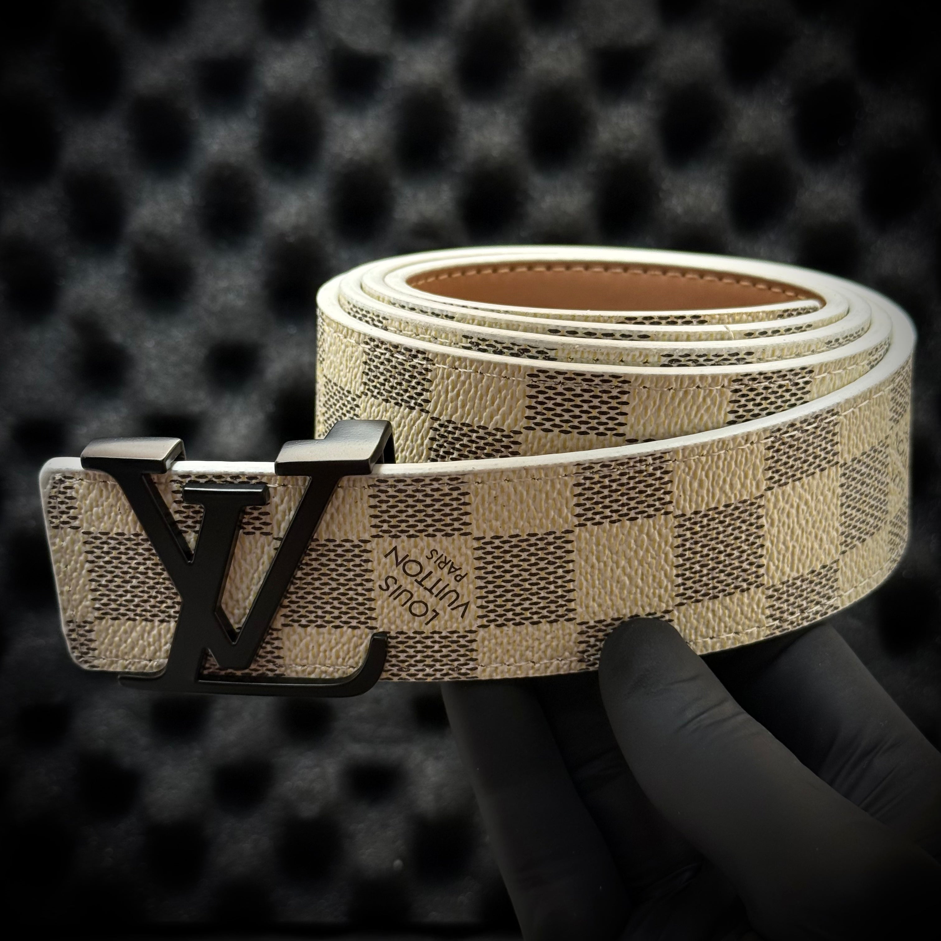 Louis Vuitton Canvas Belt - Black Grey