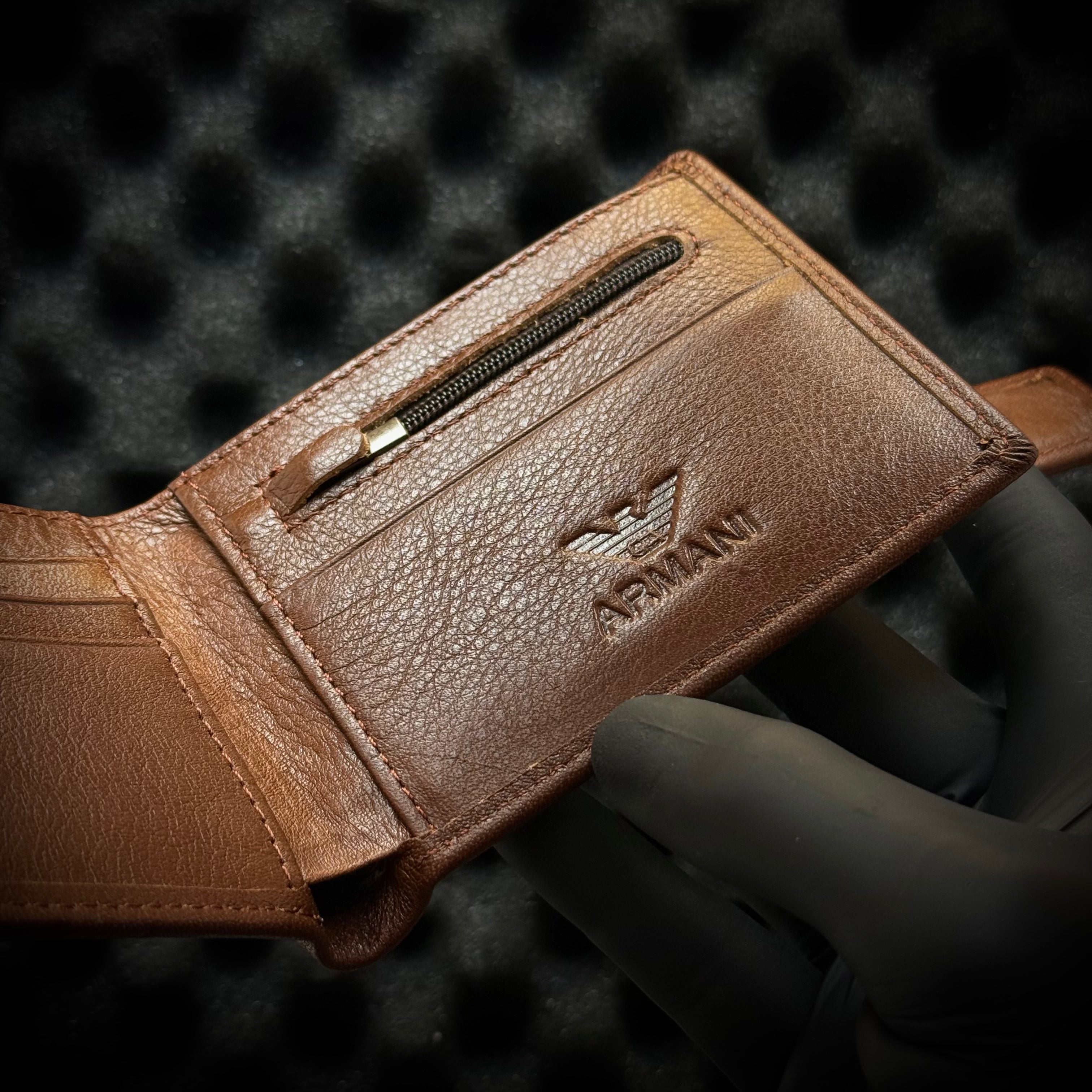 Emporio Armani Leather Wallet - Brown