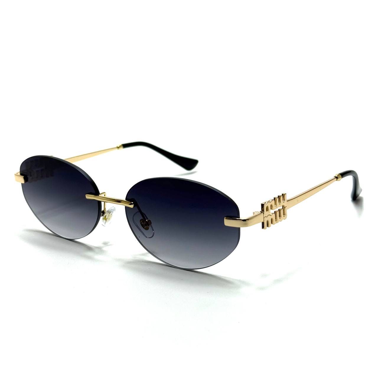 Miu Miu Oval Rimless – Gold / Midnight Gradient