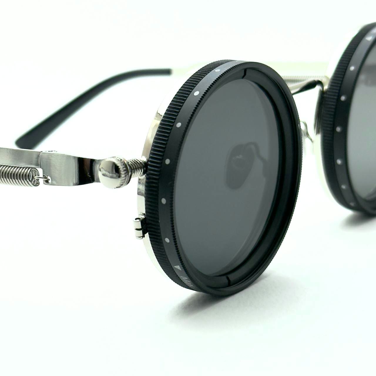 ChronoVault Adjustable Rotating Trendy Sunglasses Silver Black men's sunglasses Lebanon - ChronoVault - view 2