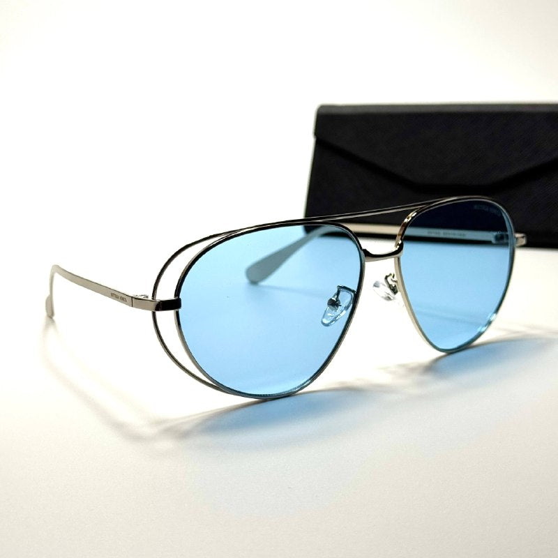 Bottega Veneta Aviator BV6389 Silver Blue women's sunglasses Lebanon - ChronoVault - view 5