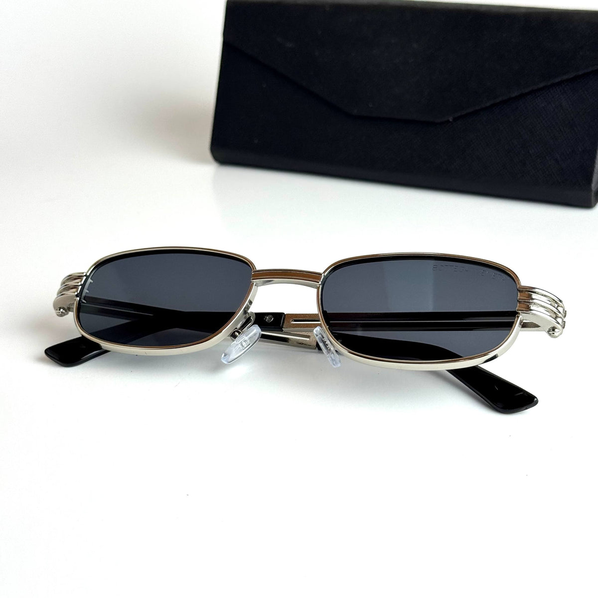 Bottega Veneta Rectangular BV1284S Silver Black Sunglasses Lebanon - ChronoVault - view 4