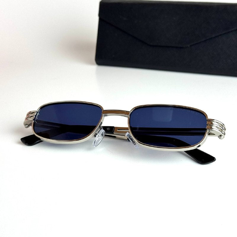 Bottega Veneta Rectangular BV1284S Silver Blue Sunglasses Lebanon - ChronoVault - view 4
