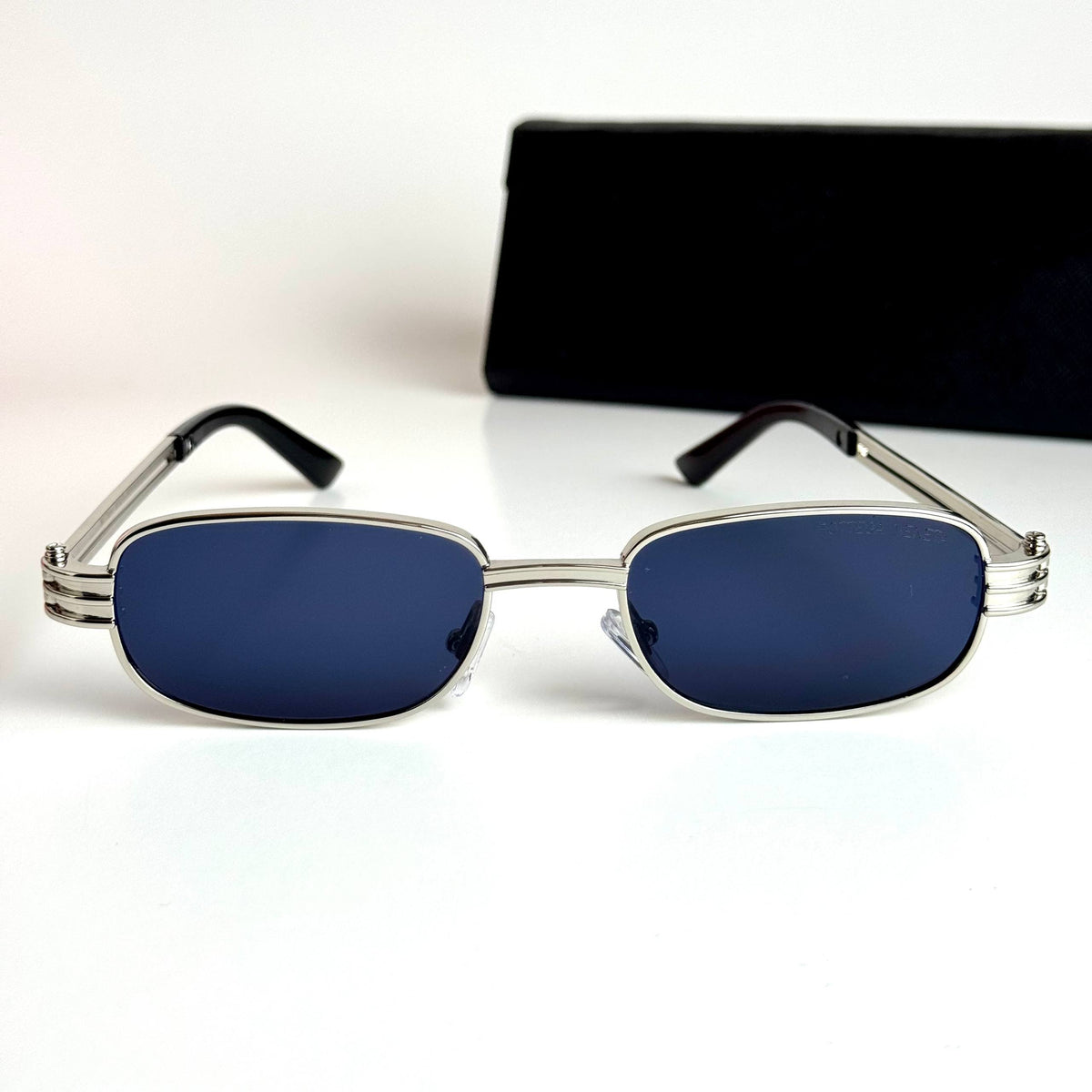 Bottega Veneta Rectangular BV1284S Silver Blue Sunglasses Lebanon - ChronoVault - view 5