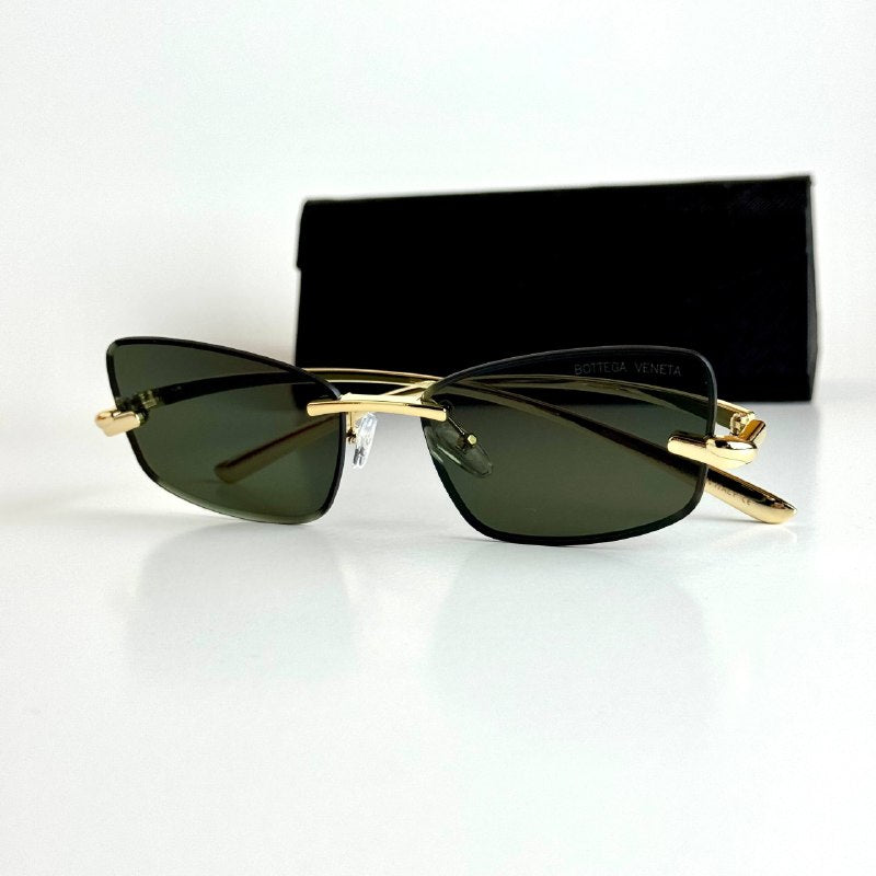 Bottega Veneta Rimless Gold Green Sunglasses Lebanon - ChronoVault - view 5