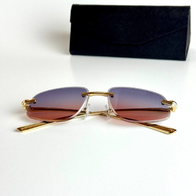 Bottega Veneta Rimless Gold Pink Gradient Sunglasses Lebanon - ChronoVault - view 5