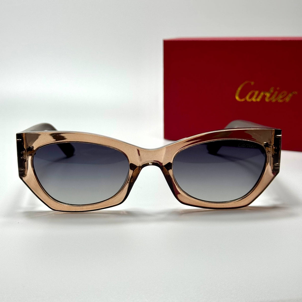 Cartier Cat-Eye CT0425S Crystal Brown women's sunglasses Lebanon - ChronoVault - view 4