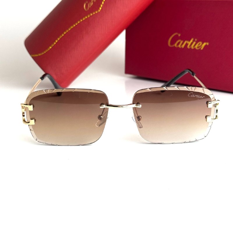 Cartier CT0425S Gold Brown Sunglasses Front View Lebanon - ChronoVault - view 5