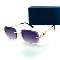 Cartier Rimless CT0518S unisex sunglasses Lebanon - Gold frame, Violet Gradient lenses - ChronoVault