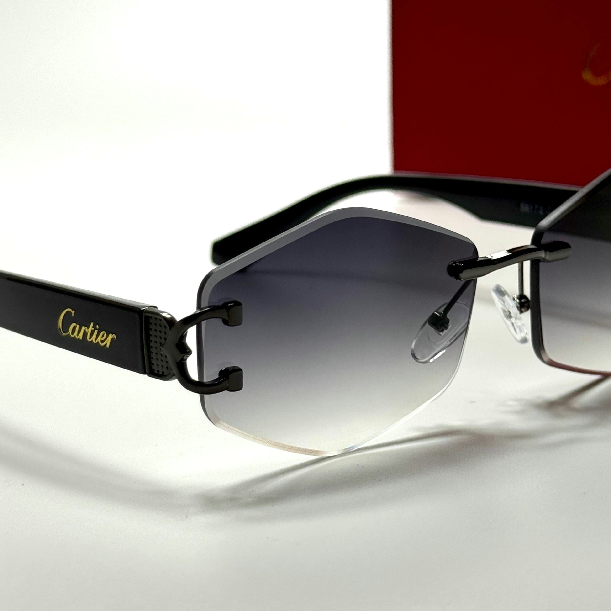 Cartier Rimless Geometric CT2918 Black Grey Gradient women's sunglasses Lebanon - ChronoVault - view 2