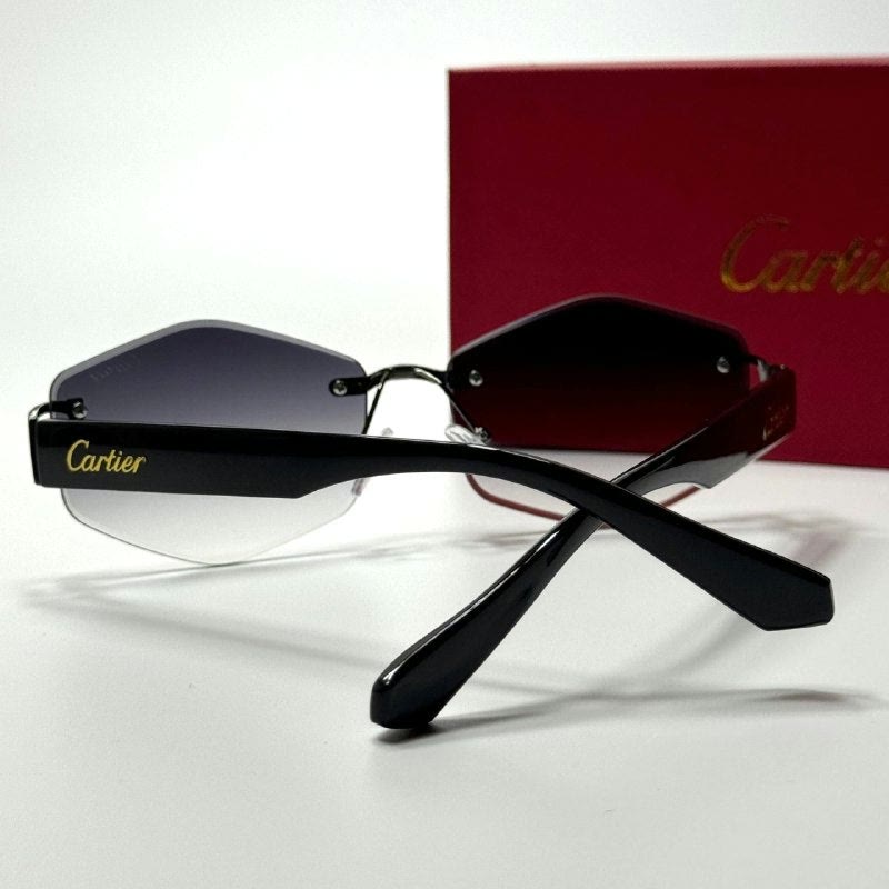 Cartier Rimless Geometric CT2918 Black Grey Gradient women's sunglasses Lebanon - ChronoVault - view 3