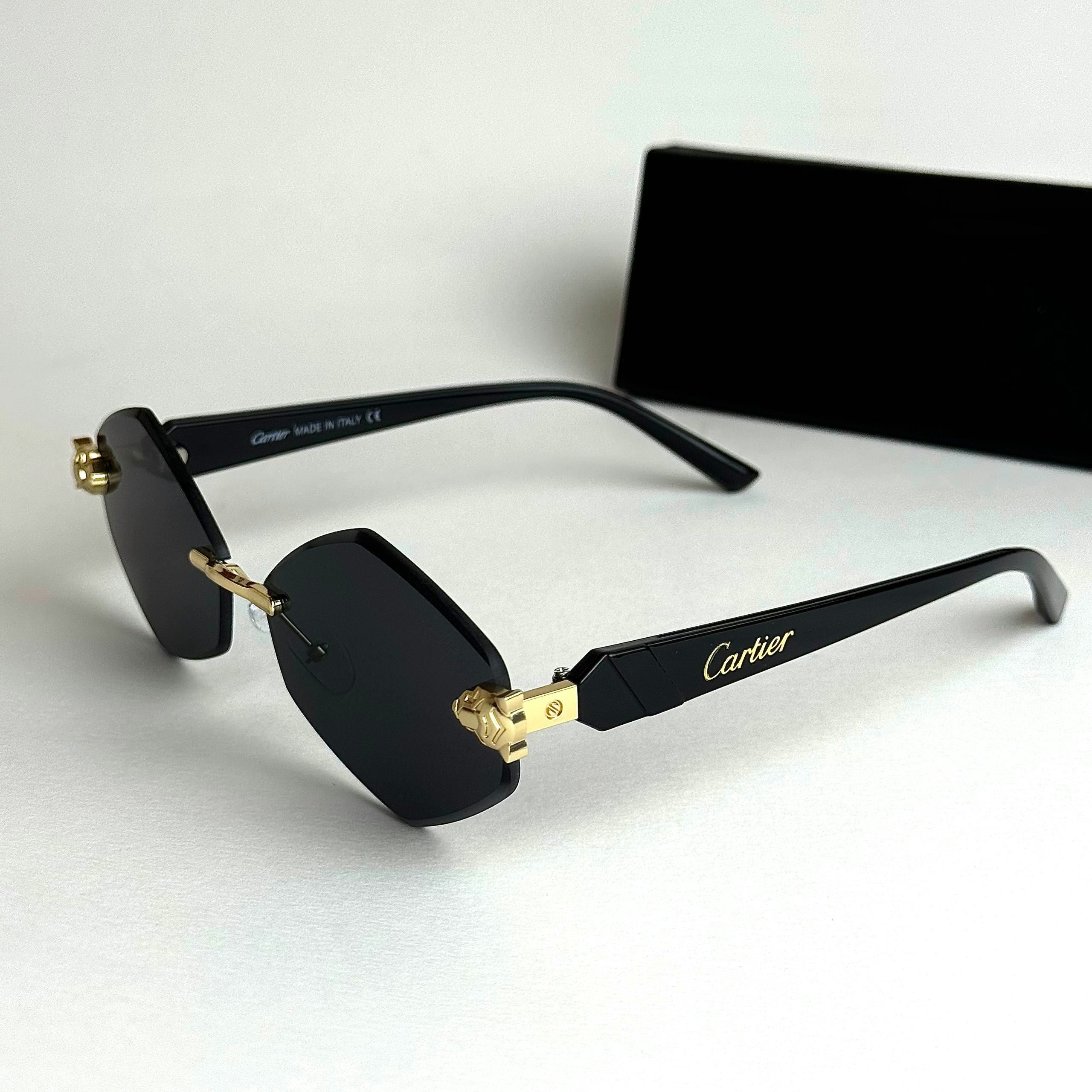 Cartier Rimless Prestige Gold Black women's sunglasses Lebanon - ChronoVault