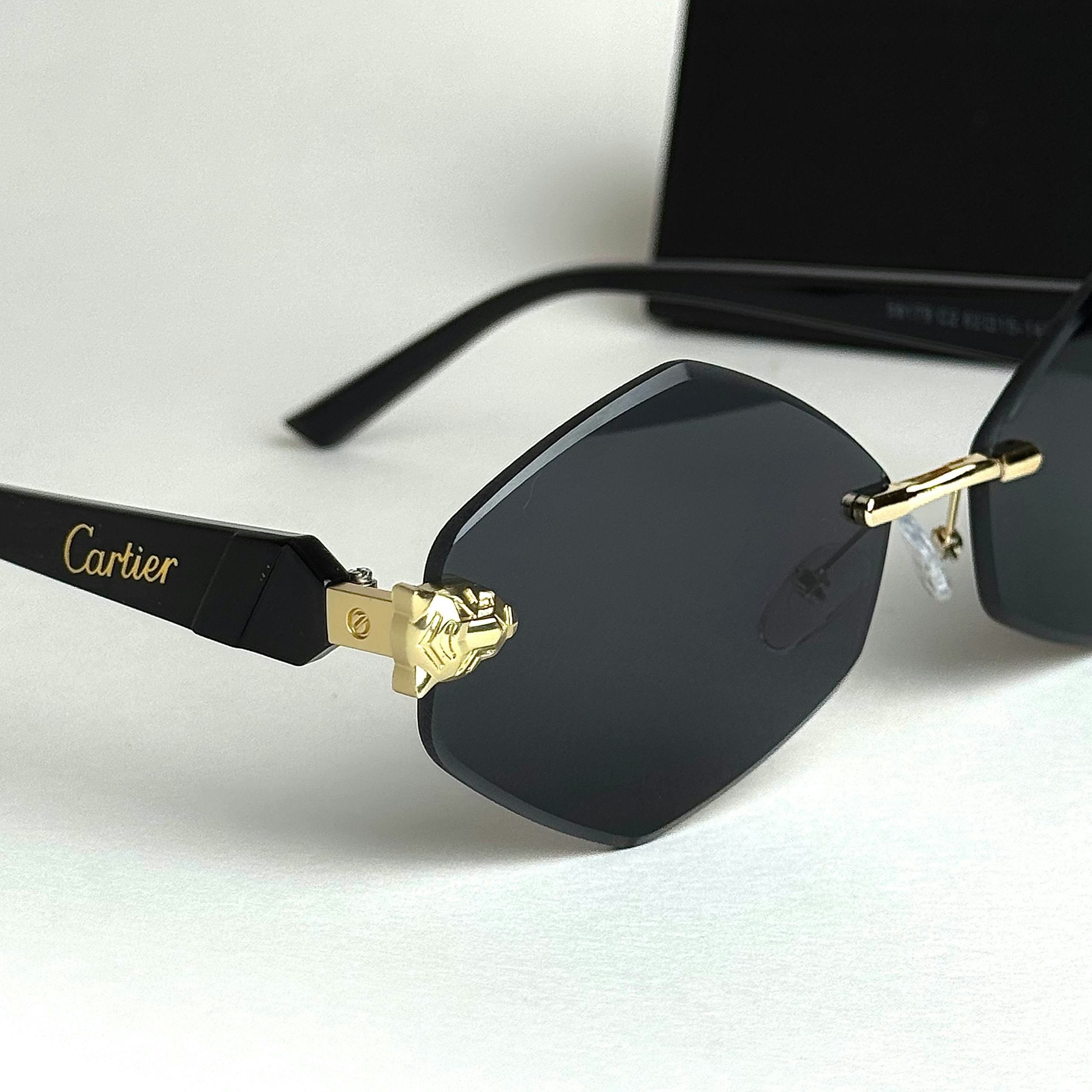Cartier Rimless Prestige Gold Black women's sunglasses Lebanon - ChronoVault - view 2