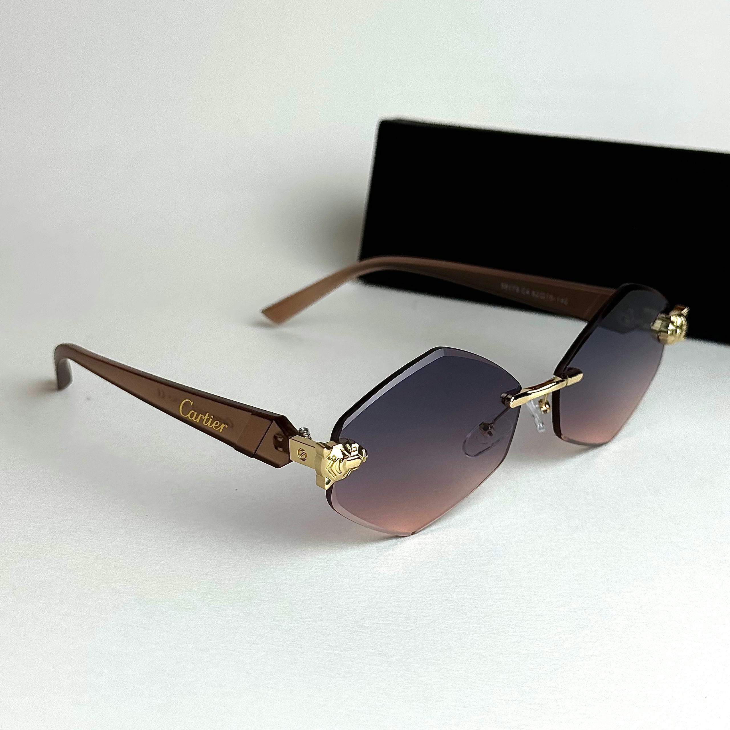 Cartier Rimless Prestige Purple Gold Gradient men's sunglasses Lebanon - ChronoVault - view 2