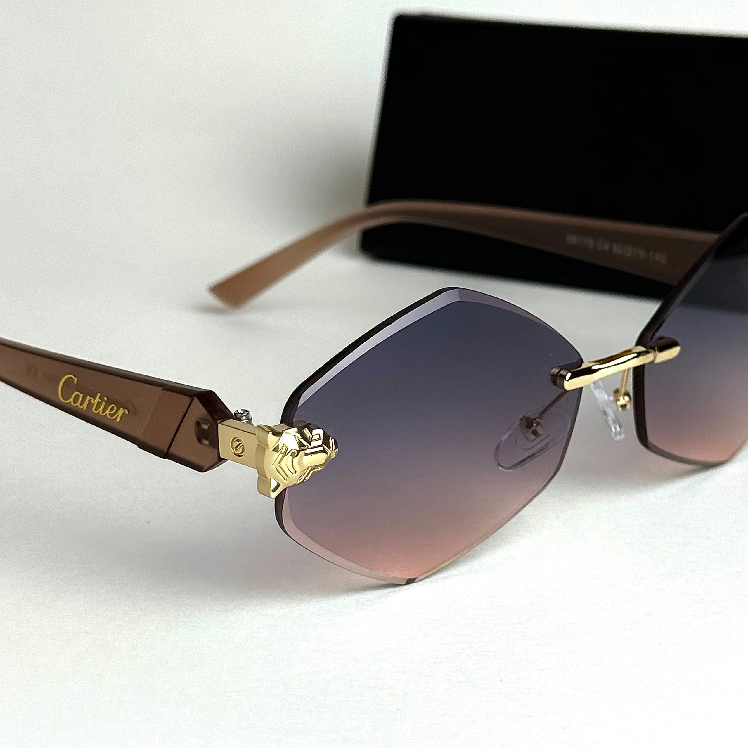 Cartier Rimless Prestige Purple Gold Gradient men's sunglasses Lebanon - ChronoVault - view 3