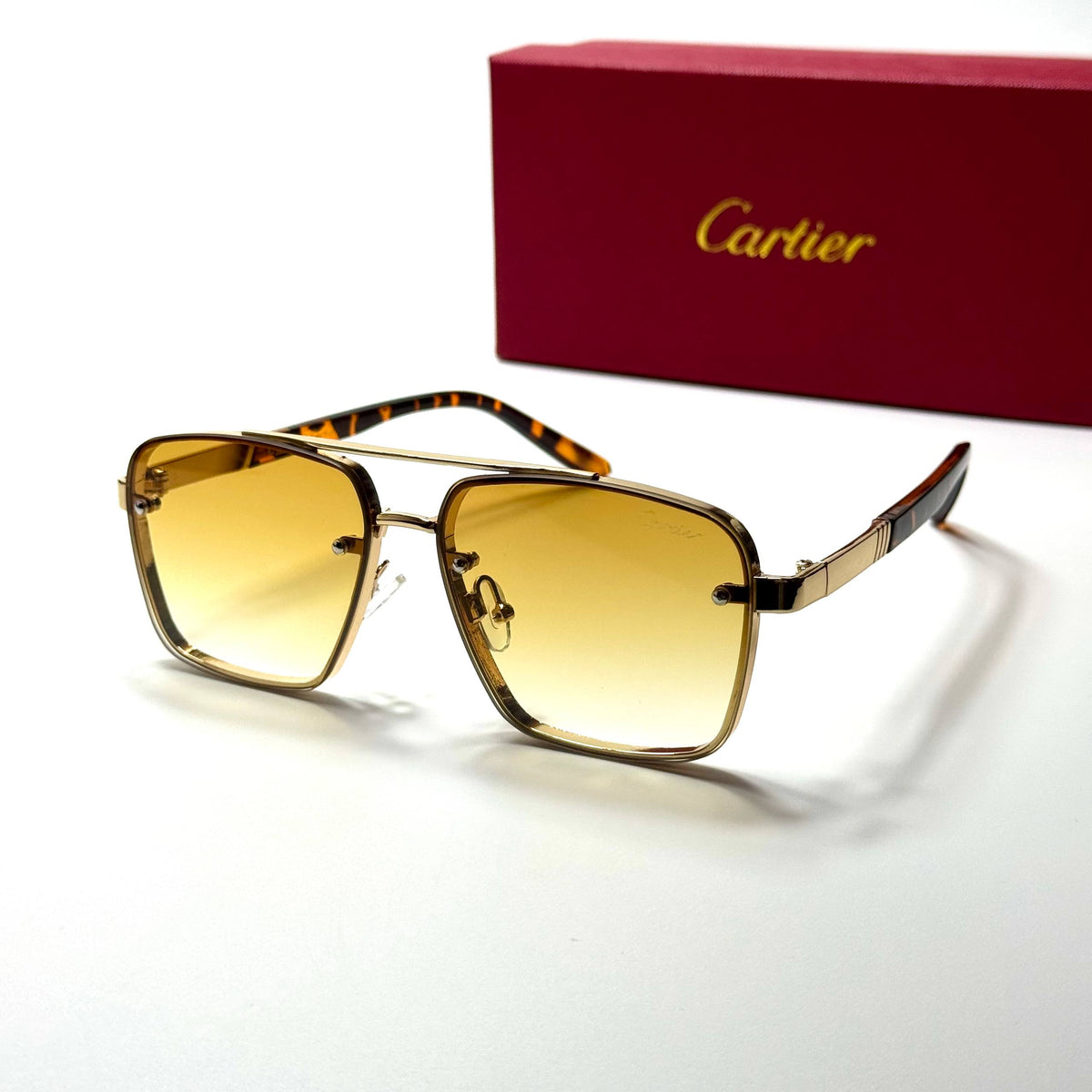 Cartier Square CT6390 Gold Yellow men's sunglasses Lebanon - ChronoVault