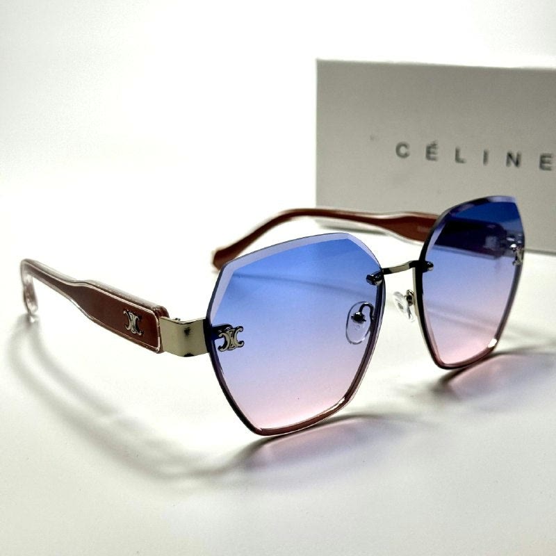 Celine Geometric CL5019 Rose Gold Blue Pink women's sunglasses Lebanon - ChronoVault - view 4