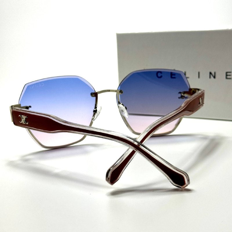 Celine Geometric CL5019 Rose Gold Blue Pink women's sunglasses Lebanon - ChronoVault - view 5