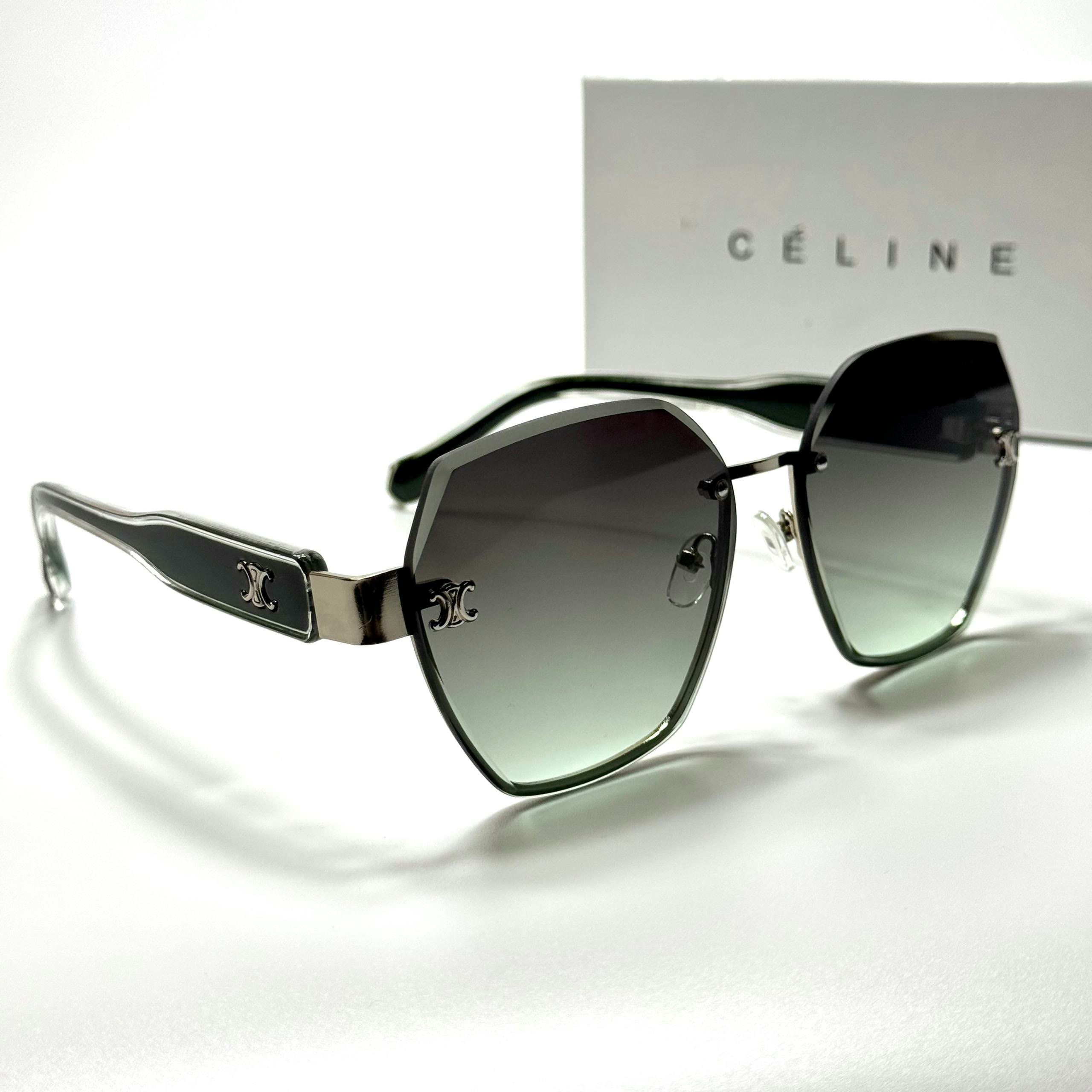 Celine Geometric CL5087 Green Grey Gradient women's sunglasses Lebanon - ChronoVault - view 2