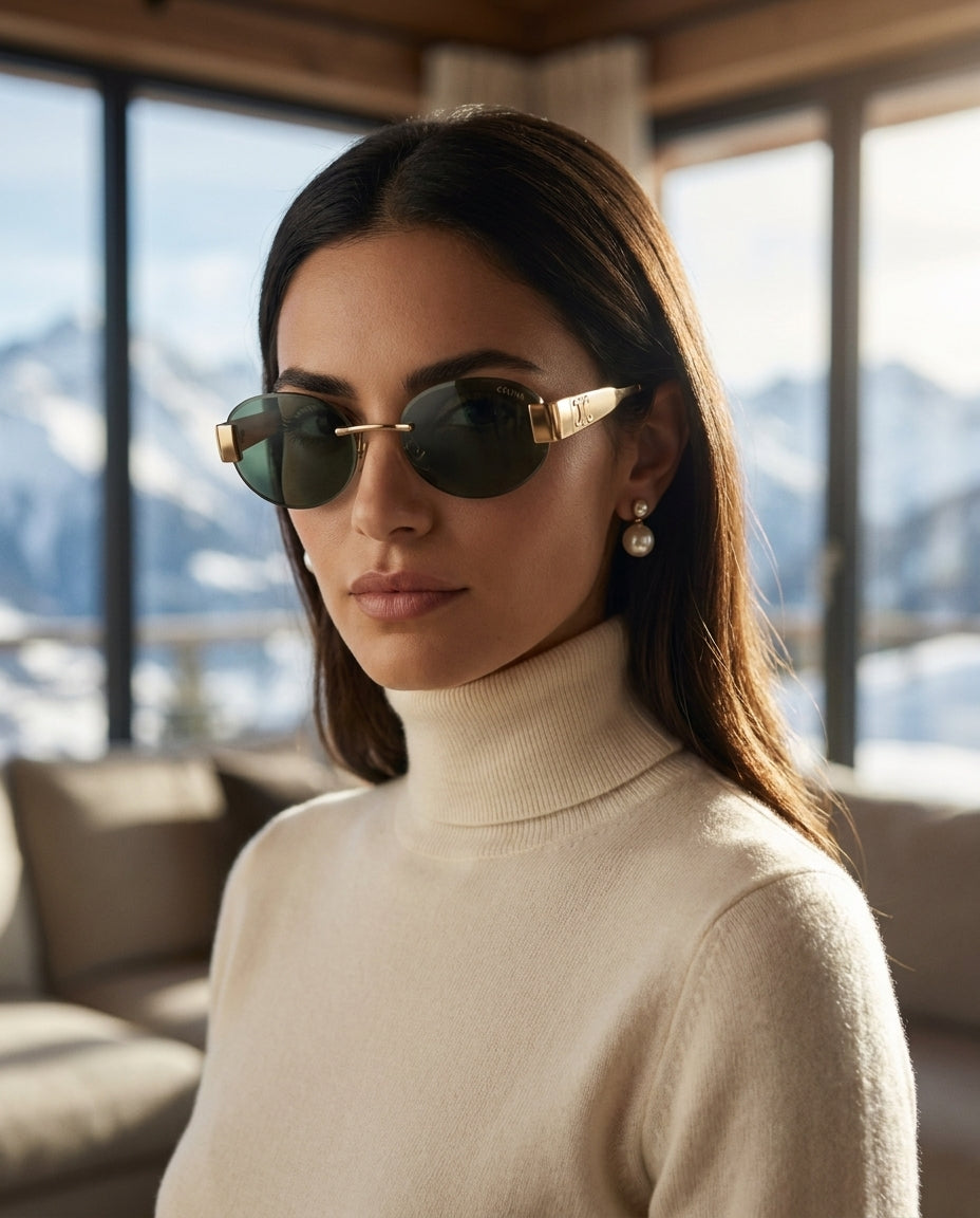 Celine Gold Frameless Sunglasses Lifestyle Lebanon – ChronoVault