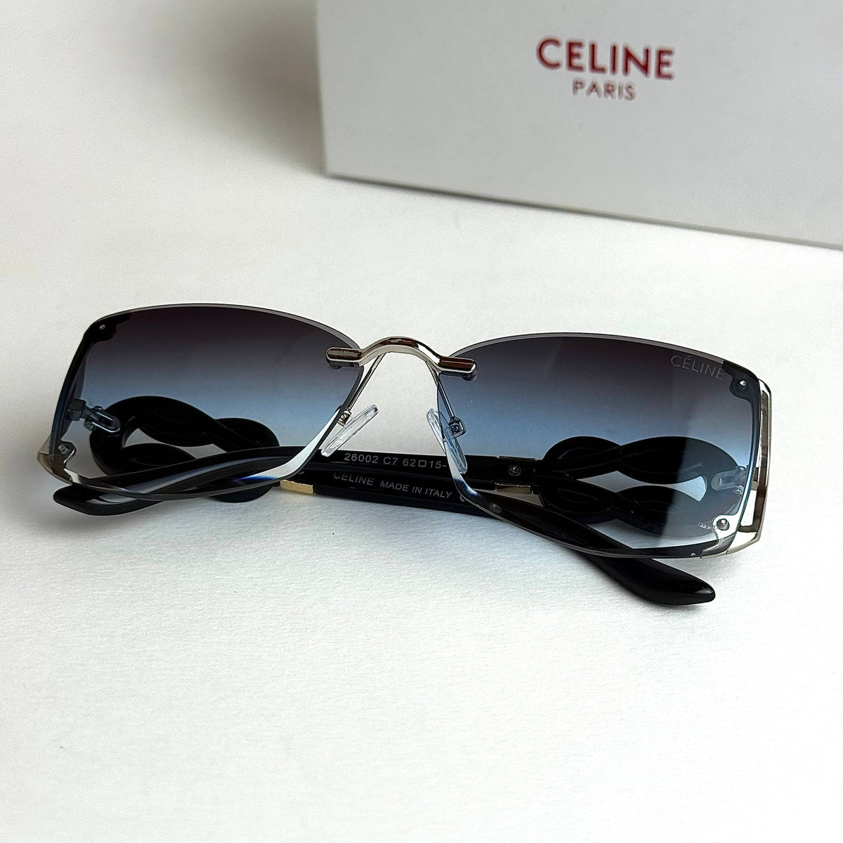 Celine Knot Shield Black Ice Blue Gradient Sunglasses Lebanon - ChronoVault - view 4