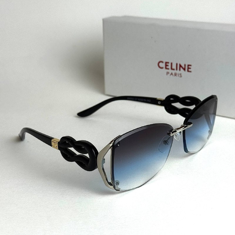 Celine Knot Shield Black Ice Blue Gradient Sunglasses Lebanon - ChronoVault - view 5