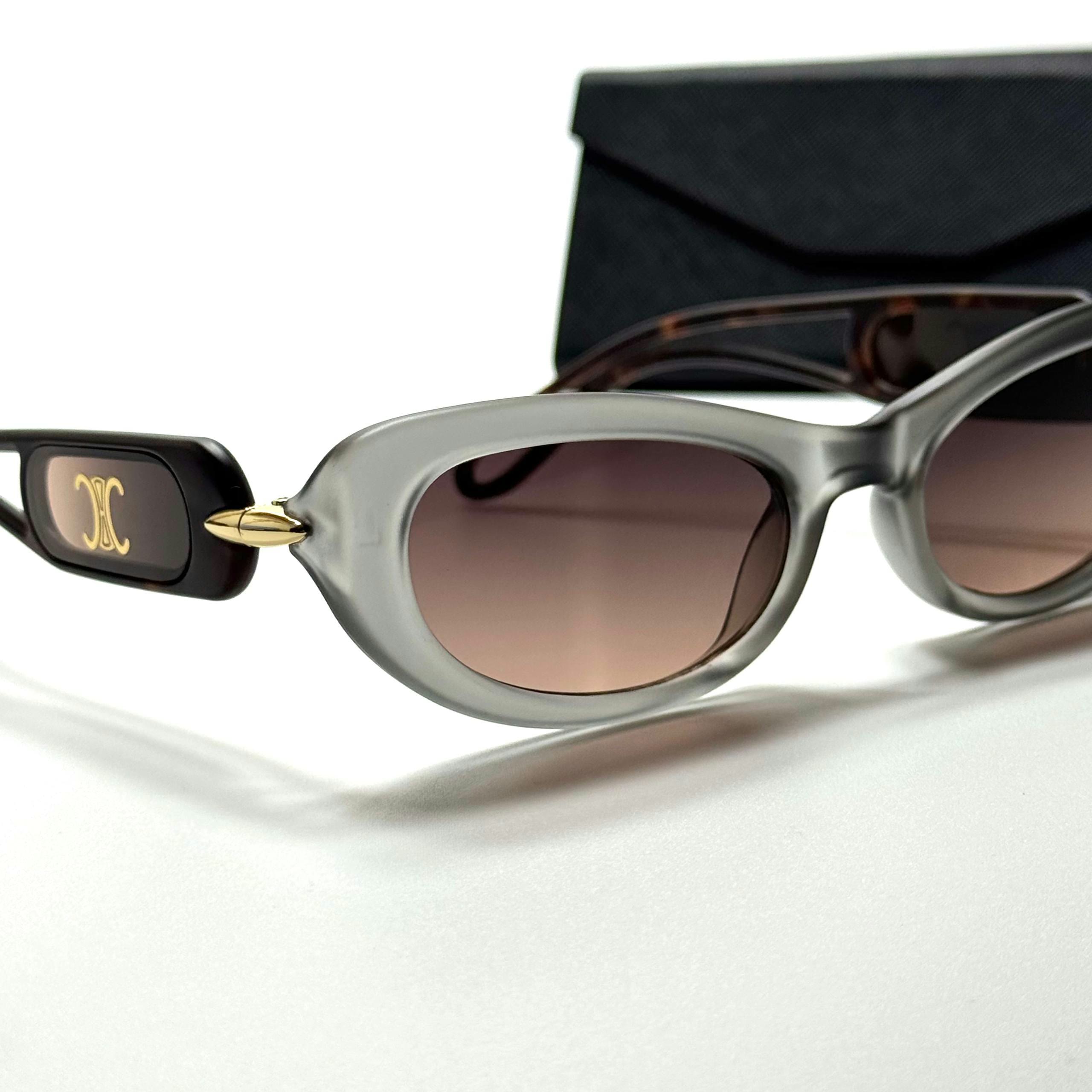 Celine Oval CL4187 Frost Grey Brown women's sunglasses Lebanon - ChronoVault - view 2