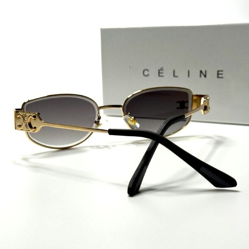 Celine Triomphe CL4037 Gold Grey women's sunglasses Lebanon - ChronoVault - view 3