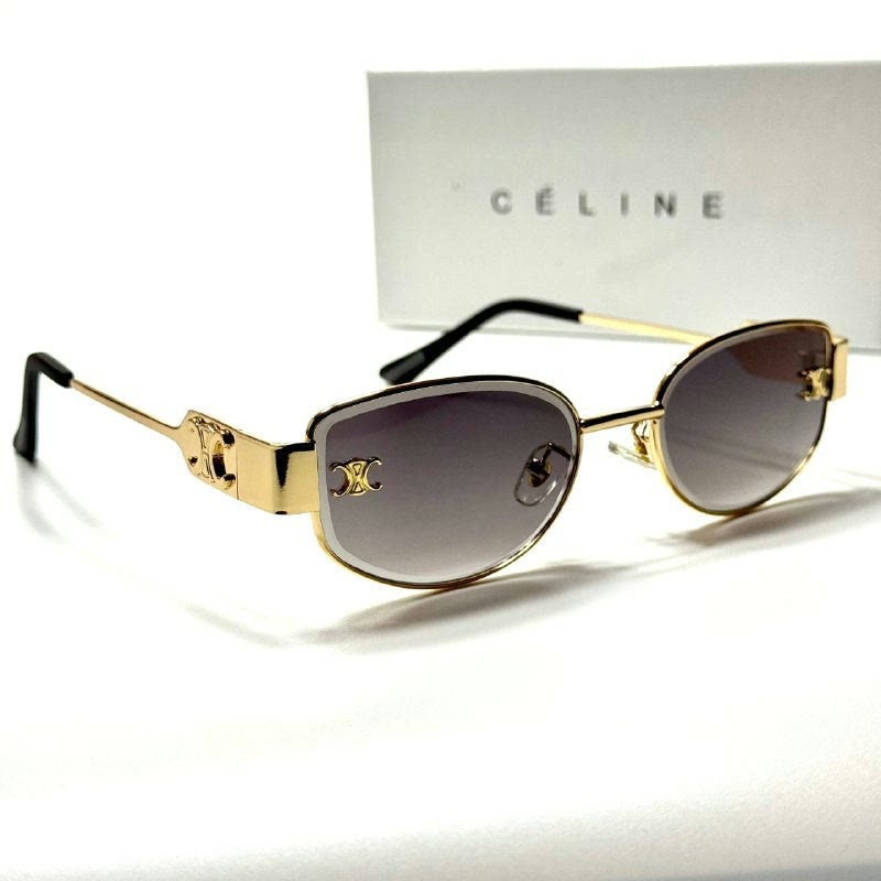 Celine Triomphe CL4037 Gold Grey women's sunglasses Lebanon - ChronoVault - view 4