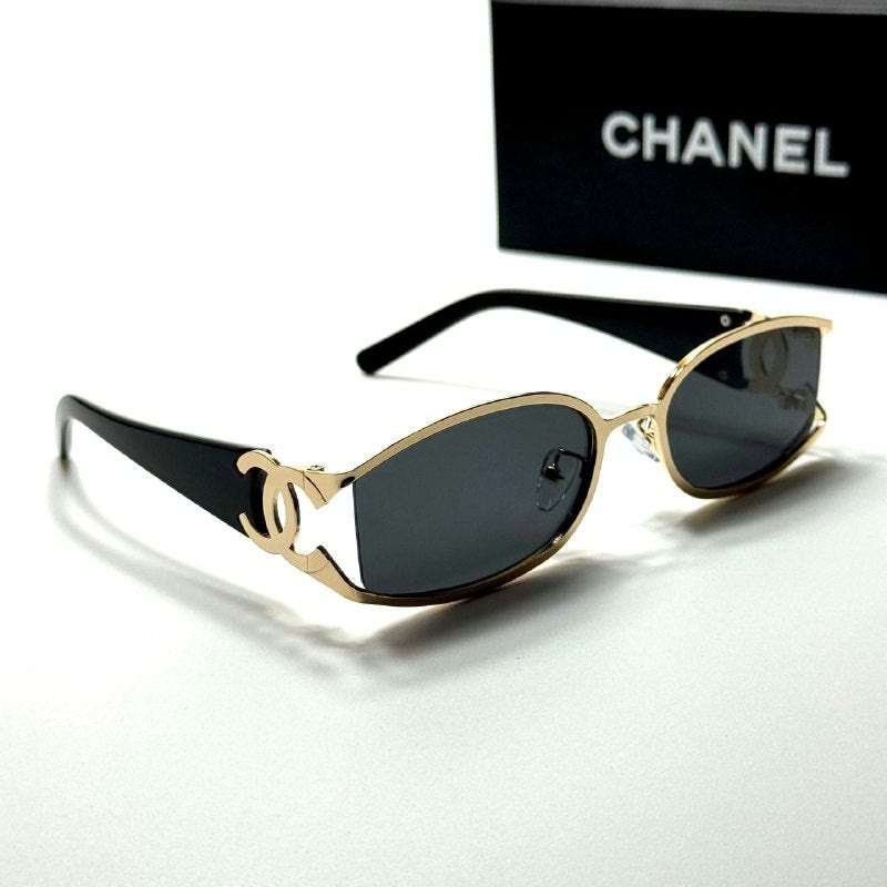 Chanel Oval CH4216 Gold Black women's sunglasses Lebanon - ChronoVault - view 4